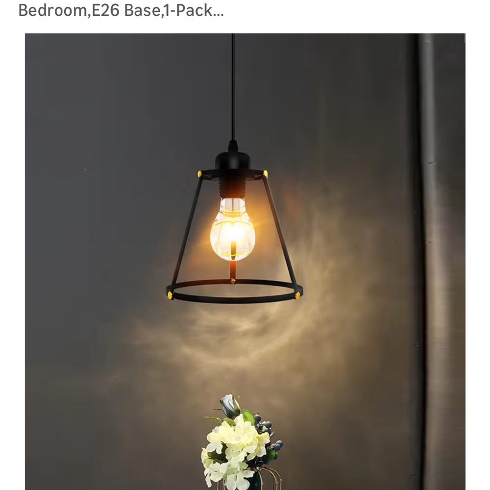 Black Industrial Pendant Light